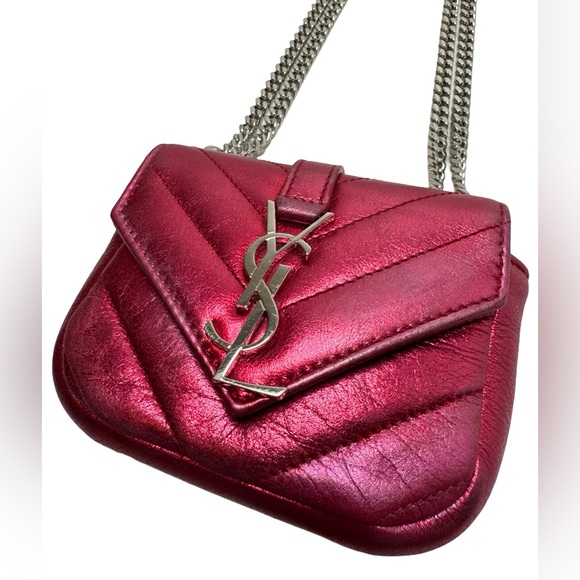 SAINT LAURENT Chevron Monogram Micro Crossbody - Picture 1 of 7